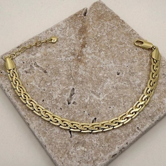 Luxury Gold & Rhodium Plated Rope Chain Bracelet | Adjustable Waterproof Jewelry - Picture 6 of 11
